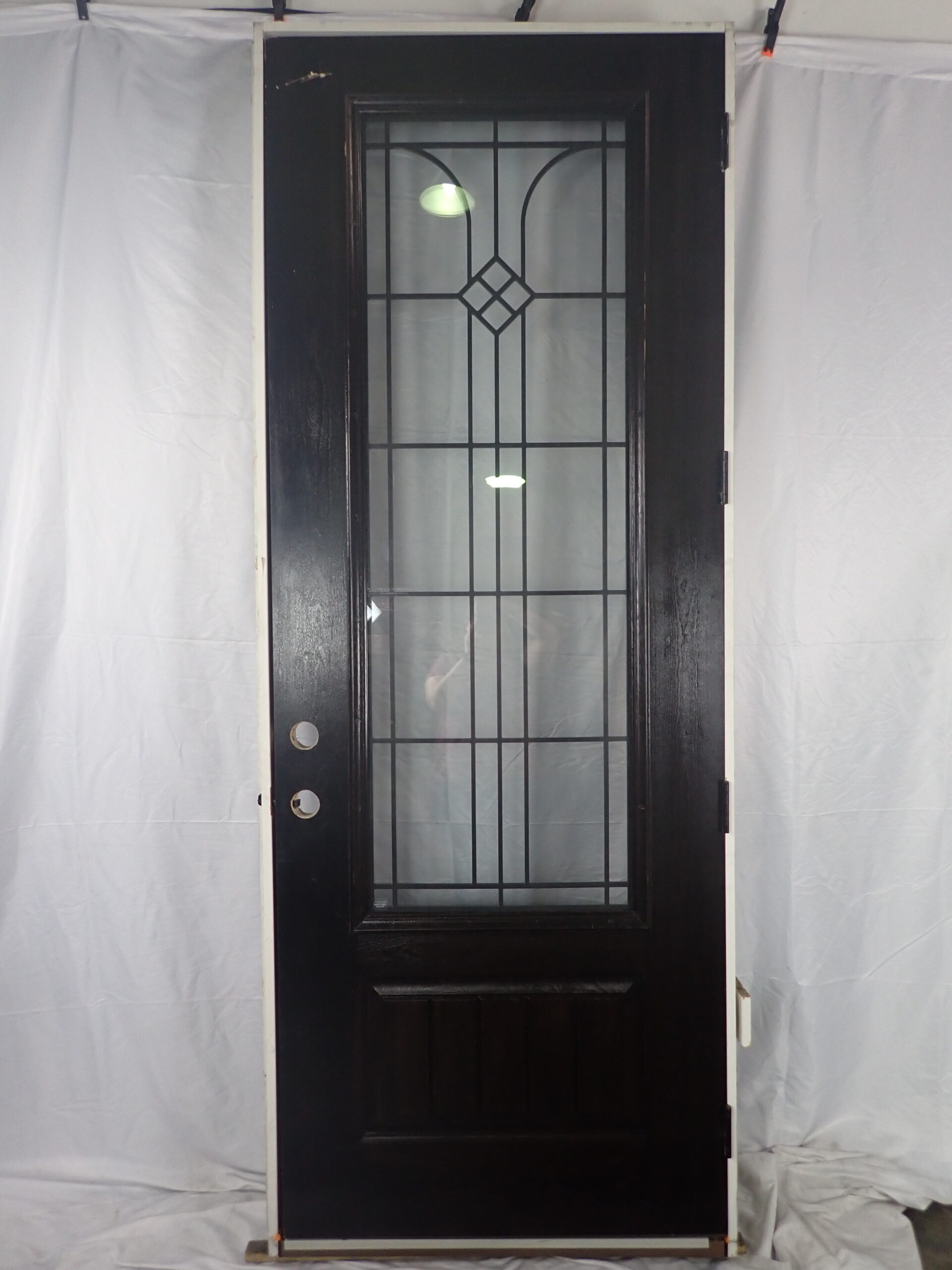 36&quot; 8ft 3/4 Lite with Iron Fiberglass Front Door Unit IN