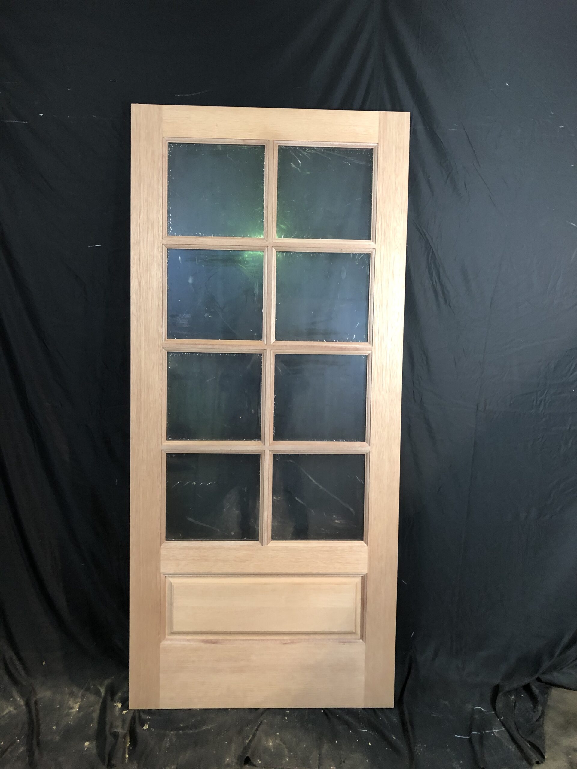 30" 8 Lite 3/4 Lite - Mahogany - Front Door Slab - IN STOCK - Discount