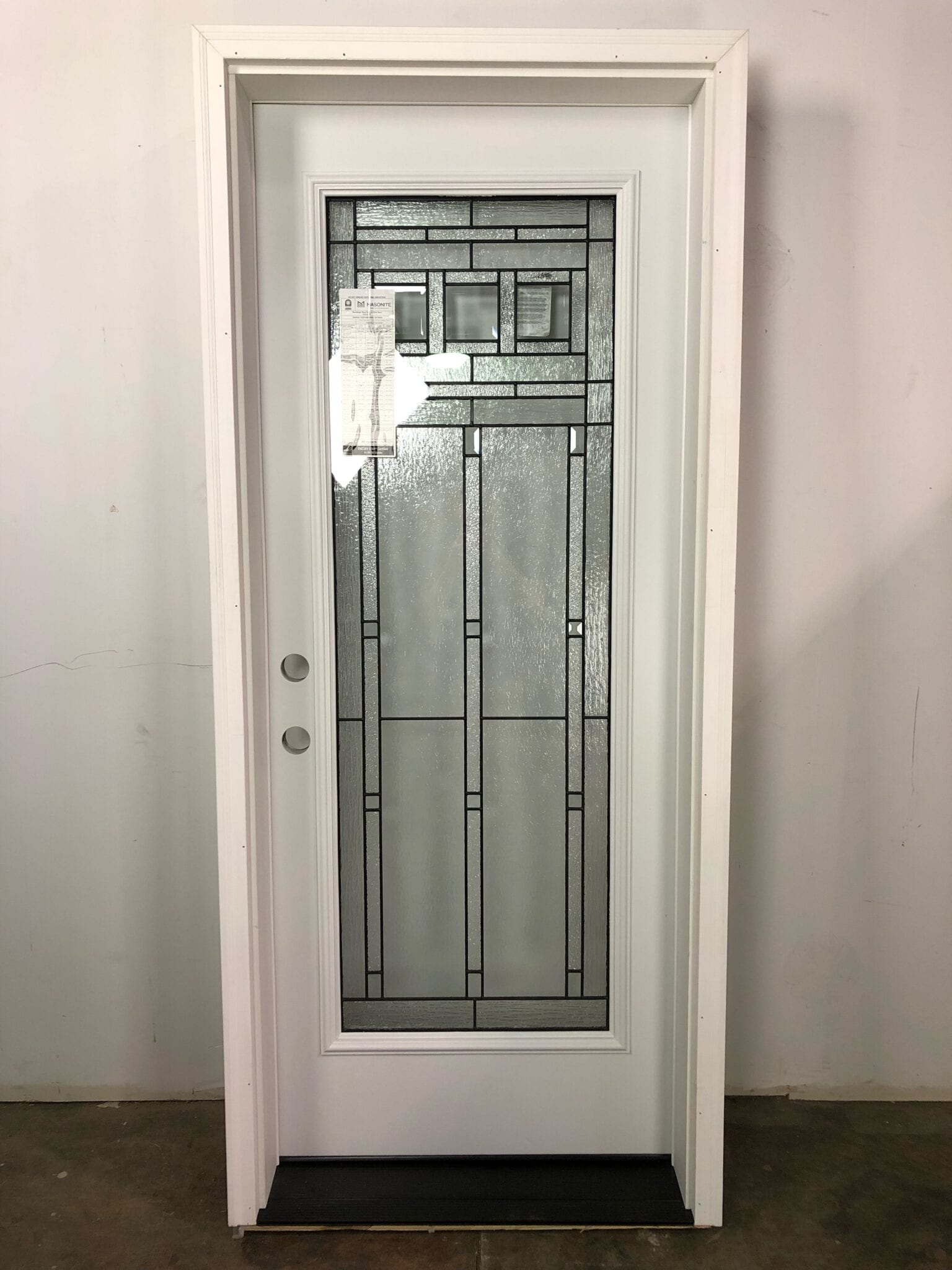 36&quot; Prehung, Front Door, Fiberglass, Full Lite Decorative