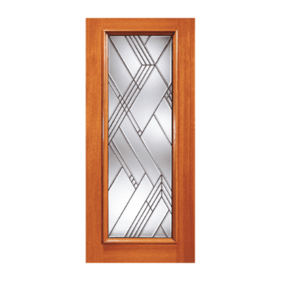 Full-Lite Classic Mahogany Exterior Single Door Slab – 800 Series
