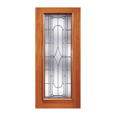 Full-Lite Classic Mahogany Exterior Single Door Slab – 840 Series