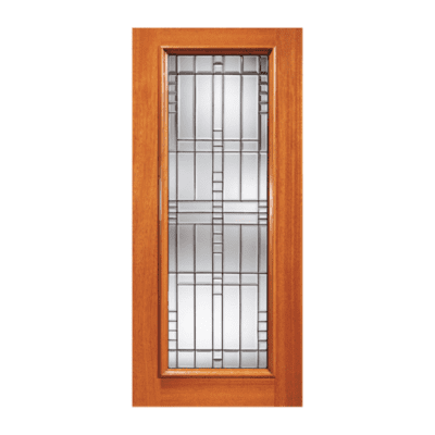 Full-Lite Classic Mahogany Exterior Single Door Slab – 860 Series