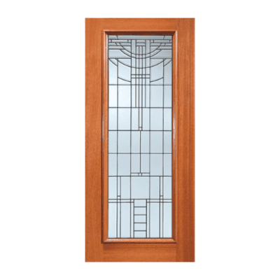 Full-Lite Classic Mahogany Exterior Single Door Slab – 906 Series