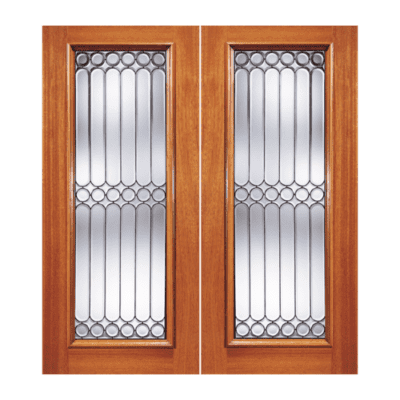 Full-Lite Classic Mahogany Exterior Double Door Slabs – 960 Series