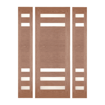 5-Lite Midcentury Modern Walnut Exterior Sidelite Door Slabs – EW-550