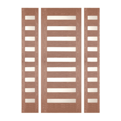 9-Lite Midcentury Modern Walnut Exterior Sidelite Door Slabs – EW-590