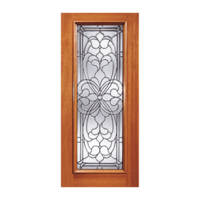 Full-Lite Classic Mahogany Exterior Single Door Slab – H Series