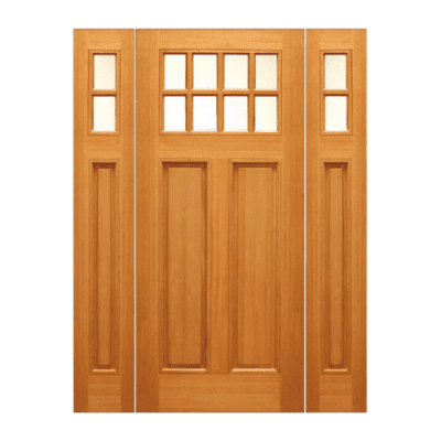 8-Lite over 2-Panel Craftsman Mahogany Exterior Sidelite Door Slabs – HTC 50