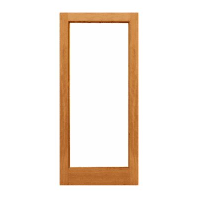 Full-Lite Classic Mahogany Exterior Single Door Slab – Mah 1/1 Dual Clear in 84″