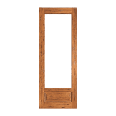 1-Lite over 1-Panel Classic Rustic Hardwood Exterior Single Door Slab – Rustic 1/1 P/B Dual Clear