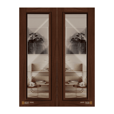 Full-Lite Classic Mahogany Exterior Double Door Slabs – 8’0″