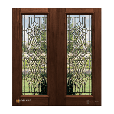 Full-Lite Classic Mahogany Exterior Double Door Slabs – Venice Full Lite 6’8″