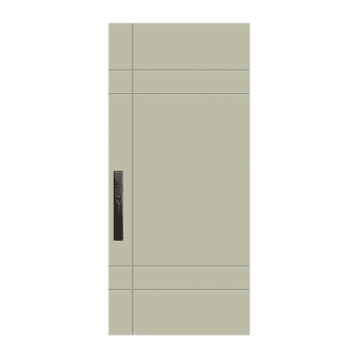 Midcentury Modern Smooth Fiberglass Exterior Single Door Slab – Inglewood Smooth Contemporary Door