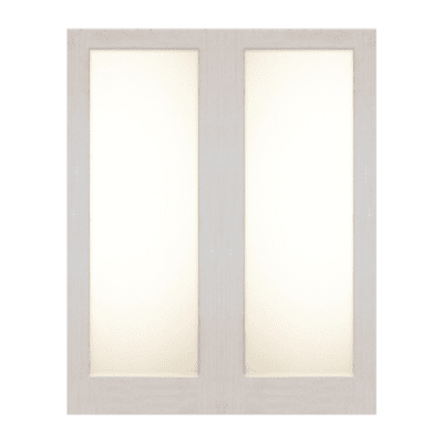 Full-Lite Midcentury Modern Italian Interior Double Door Slabs – SH 14 Italian