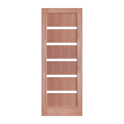 5-Lite Midcentury Modern Mahogany Interior Single Door Slab – SH 16 Mahogany