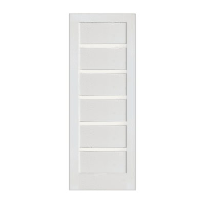 5-Lite Midcentury Modern Prime White Interior Single Door Slab – SH 16 Prime White