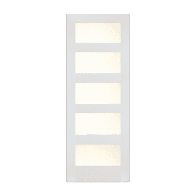 5-Lite Midcentury Modern Prime White Interior Single Door Slab – SH 20 Prime White