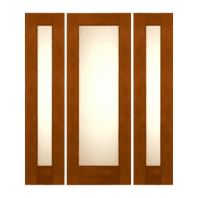 Full-Lite Classic Mahogany Exterior Sidelite Door Slabs- Model NW 1657 – 2 1/4″ Thick Door