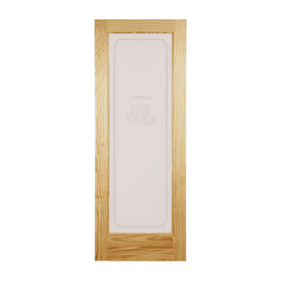 Full-Lite Classic Stain Grade Pine Interior Single Door Slab – Laundry Door