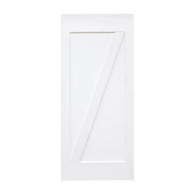 2-Panel Farmhouse Primed Pine Interior Barn Door Slab – Z Brace Style