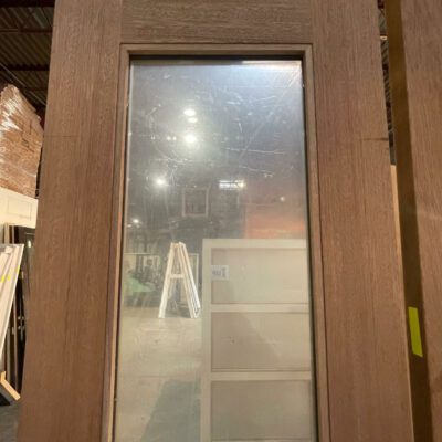 Full-Lite Classic Mahogany Exterior Double Door Slabs – Left or Right Hand Inswing – 48″ x 96″ – Clearance