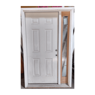 6-Panel 1/2 Sidelite Fiberglass Classic Exterior Sidelite Door – Clearance