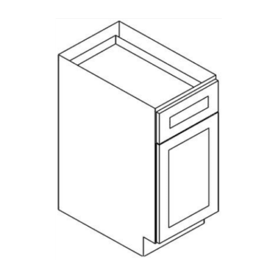 Matrix Midtown Grey (TG) – Base 1 Door 1 Drawer Cabinet