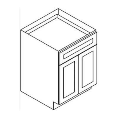 Matrix Midtown Grey (TG) – Base 2 Door 1 Drawer Cabinet