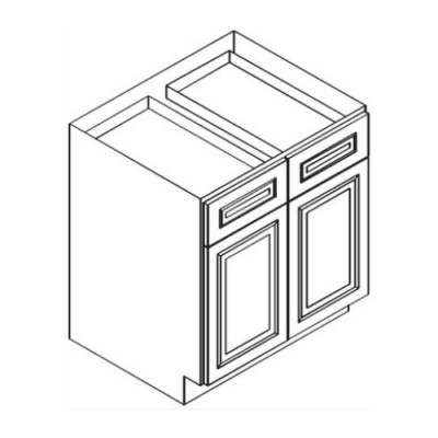 Matrix Midtown Grey (TG) – Base 2 Door 2 Drawers Cabinet
