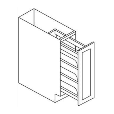Matrix Midtown Grey (TG) – Base Cabinet Pull Out with Spice Rack