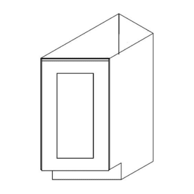 Matrix Uptown White (TW) – Transitional Base Cabinet – 24″ to 12″ – Right