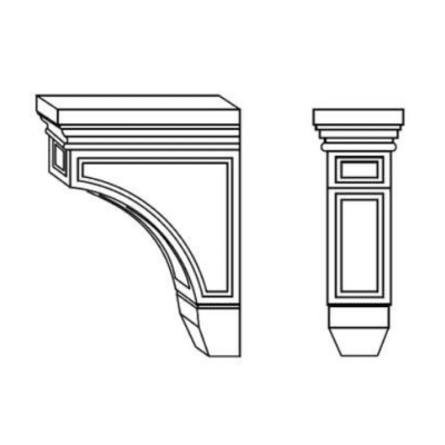 Matrix Midtown Grey (TG) – Large Corbel Raised Center