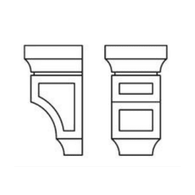 Matrix Uptown White (TW) – Small Corbel Recessed Center
