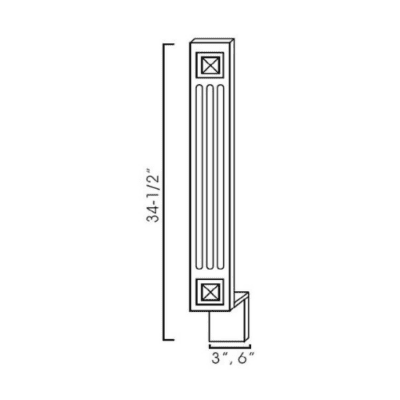 Matrix Townplace Crema (TQ) – Decorative Base Filler – Fluted with Beveled Square