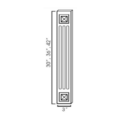 Matrix Townplace Crema (TQ) – Decorative Wall Filler – Fluted with Beveled Square