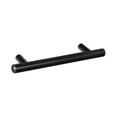 Builder Grade White Shaker – Round Cabinet Pull in Oil Rubbed Bronze