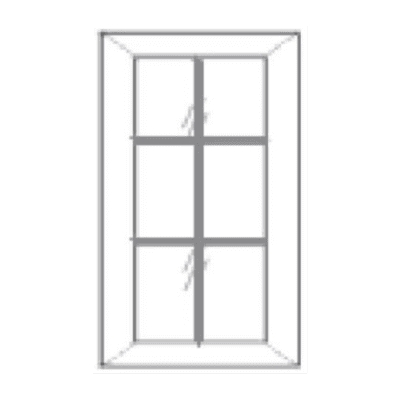 Matrix Midtown Grey (TG) – Mullion Glass Door for 15″ Wall Cabinet