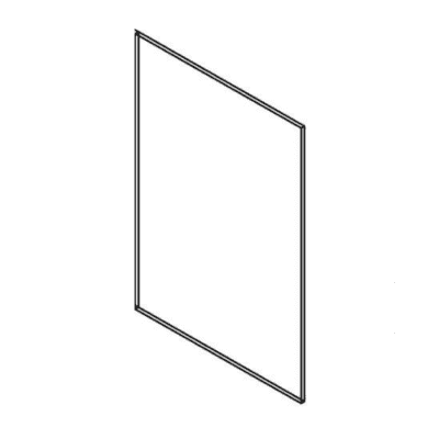 Matrix Midtown Grey (TG) – 24″ Refrigerator End Panel w/ Banded Edge