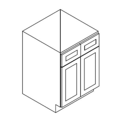 Matrix Uptown White (TW) – Sink Base 2 Door 2 Headers Cabinet