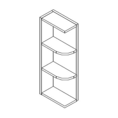 Matrix Uptown White (TW) – Wall End Shelf