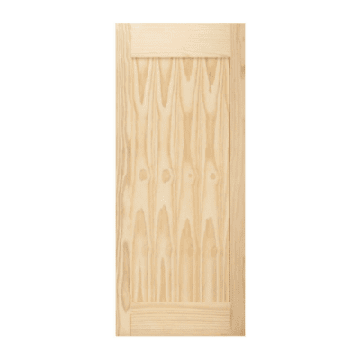 1-Panel Farmhouse Clear Pine Interior Barn Door Slab
